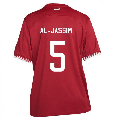 Kandiny Kinderen Qatarees Dana Al Jassim #5 Kastanjebruin Thuisshirt Thuistenue 22-24 T-shirt België