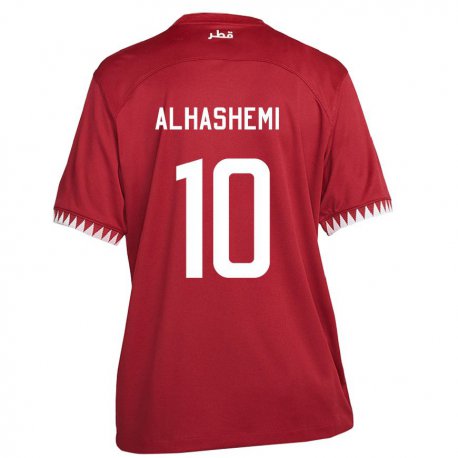 Kandiny Kinderen Qatarees Suaad Alhashemi #10 Kastanjebruin Thuisshirt Thuistenue 22-24 T-shirt