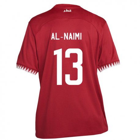 Kandiny Kinder Katarische Zahra Al Naimi #13 Kastanienbraun Heimtrikot Trikot 22-24 T-shirt Österreich