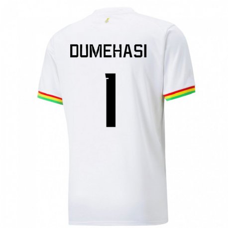 Kandiny Niño Camiseta Ghana Fafali Dumehasi #1 Blanco 1ª Equipación 22-24 La Camisa