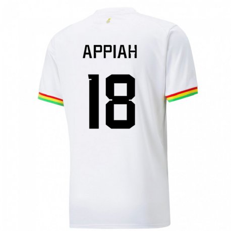 Kandiny Kinderen Ghanees Veronica Appiah #18 Wit Thuisshirt Thuistenue 22-24 T-shirt België