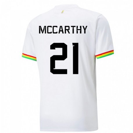 Kandiny Niño Camiseta Ghana Kerrie Mccarthy #21 Blanco 1ª Equipación 22-24 La Camisa