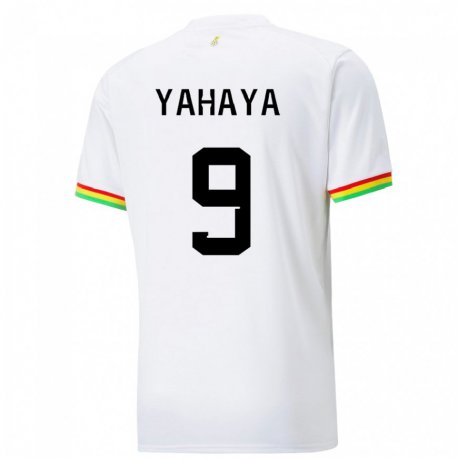 Kandiny Kinderen Ghanees Mohammed Yahaya #9 Wit Thuisshirt Thuistenue 22-24 T-shirt