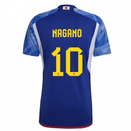 Kandiny Bambino Maglia Giappone Fuka Nagano #10 Blu Reale Kit Gara Home 22-24 Maglietta