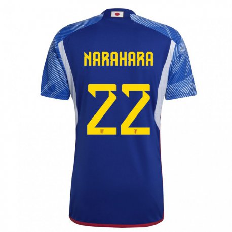 Kandiny Niño Camiseta Japón Yoshiki Narahara #22 Azul Real 1ª Equipación 22-24 La Camisa