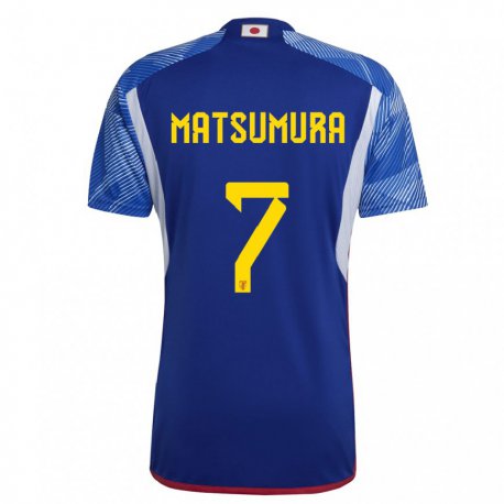 Kandiny Kinderen Japans Kosuke Matsumura #7 Koningsblauw Thuisshirt Thuistenue 22-24 T-shirt