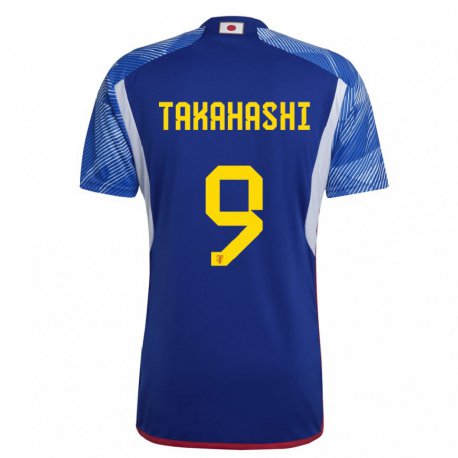 Kandiny Kinderen Japans Hikaru Takahashi #9 Koningsblauw Thuisshirt Thuistenue 22-24 T-shirt