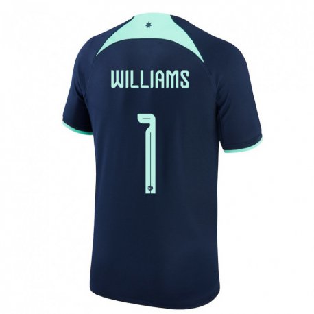 Kandiny Bambino Maglia Australia Lydia Williams #1 Blu Scuro Kit Gara Away 22-24 Maglietta