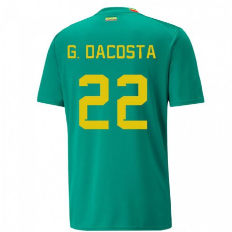 Kandiny Bambino Maglia Senegal Gladys Irene Dacosta #22 Verde Kit Gara Away 22-24 Maglietta