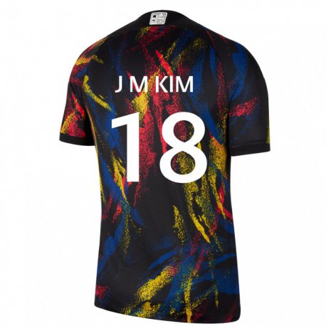 Kandiny Bambino Maglia Corea Del Sud Kim Jung Mi #18 Multicolore Kit Gara Away 22-24 Maglietta