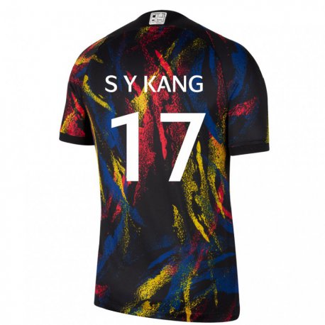 Kandiny Bambino Maglia Corea Del Sud Kang Sang Yun #17 Multicolore Kit Gara Away 22-24 Maglietta