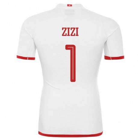 Kandiny Bambino Maglia Tunisia Nesrine Zizi #1 Bianco Kit Gara Away 22-24 Maglietta