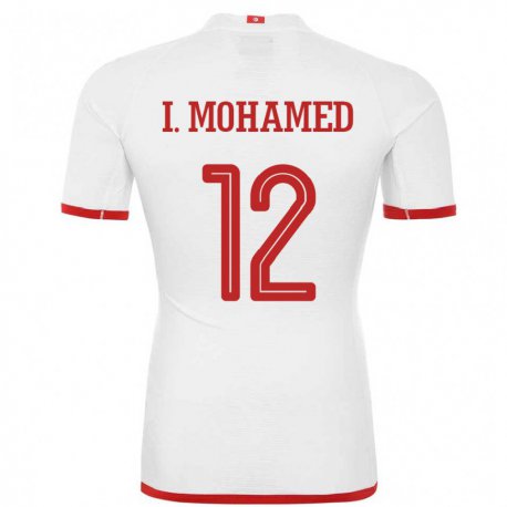 Kandiny Bambino Maglia Tunisia Ibtissem Ben Mohamed #12 Bianco Kit Gara Away 22-24 Maglietta