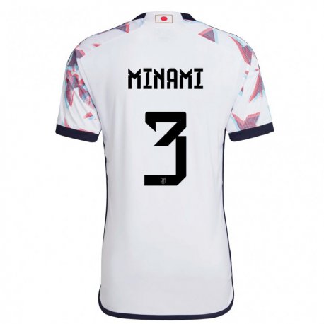 Kandiny Bambino Maglia Giappone Moeka Minami #3 Bianco Kit Gara Away 22-24 Maglietta