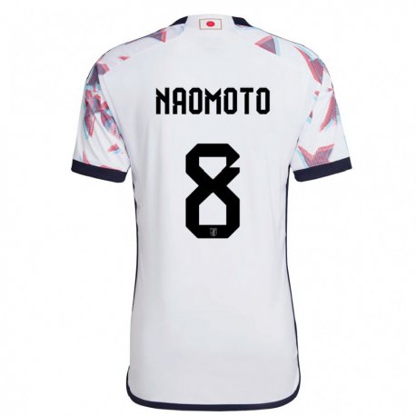 Kandiny Bambino Maglia Giappone Hikaru Naomoto #8 Bianco Kit Gara Away 22-24 Maglietta