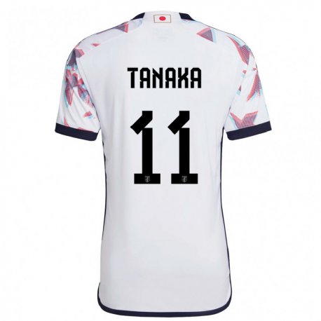 Kandiny Kinder Japanische Mina Tanaka #11 Weiß Auswärtstrikot Trikot 22-24 T-shirt Österreich