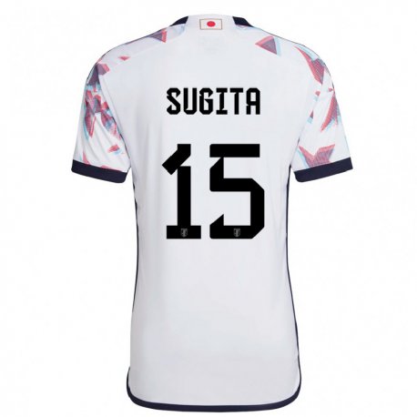 Kandiny Bambino Maglia Giappone Hina Sugita #15 Bianco Kit Gara Away 22-24 Maglietta