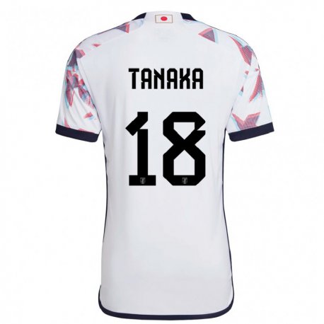 Kandiny Kinder Japanische Momoko Tanaka #18 Weiß Auswärtstrikot Trikot 22-24 T-shirt Österreich