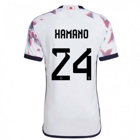 Kandiny Bambino Maglia Giappone Maika Hamano #24 Bianco Kit Gara Away 22-24 Maglietta