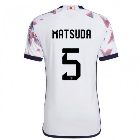 Kandiny Niño Camiseta Japón Hayate Matsuda #5 Blanco 2ª Equipación 22-24 La Camisa