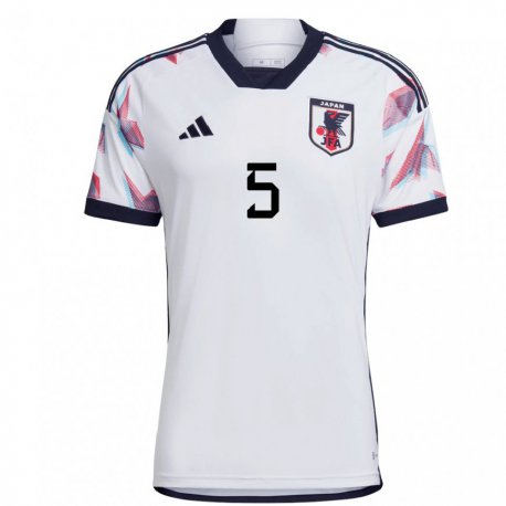 Kandiny Niño Camiseta Japón Hayate Matsuda #5 Blanco 2ª Equipación 22-24 La Camisa