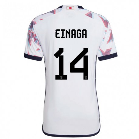 Kandiny Niño Camiseta Japón Takatora Einaga #14 Blanco 2ª Equipación 22-24 La Camisa