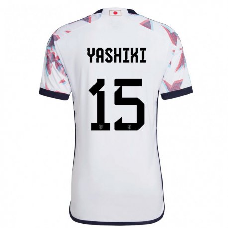 Kandiny Bambino Maglia Giappone Yusei Yashiki #15 Bianco Kit Gara Away 22-24 Maglietta