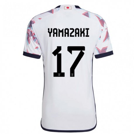 Kandiny Bambino Maglia Giappone Taishin Yamazaki #17 Bianco Kit Gara Away 22-24 Maglietta