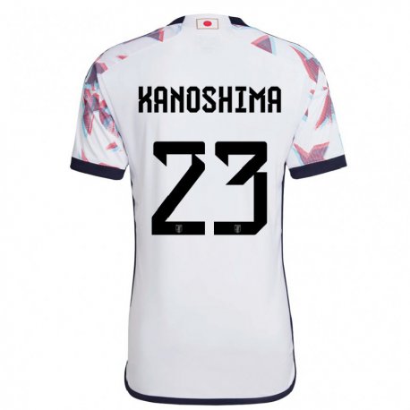 Kandiny Kinder Japanische Yu Kanoshima #23 Weiß Auswärtstrikot Trikot 22-24 T-shirt Österreich