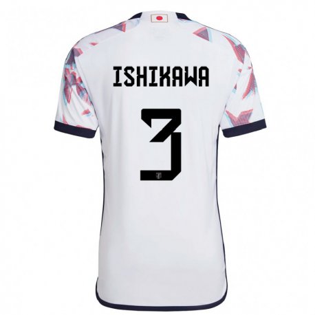 Kandiny Bambino Maglia Giappone Seita Ishikawa #3 Bianco Kit Gara Away 22-24 Maglietta