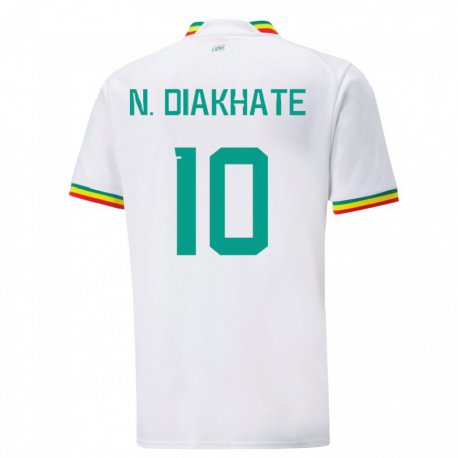 Kandiny Heren Senegalees Ndeye Awa Diakhate #10 Wit Thuisshirt Thuistenue 22-24 T-shirt België