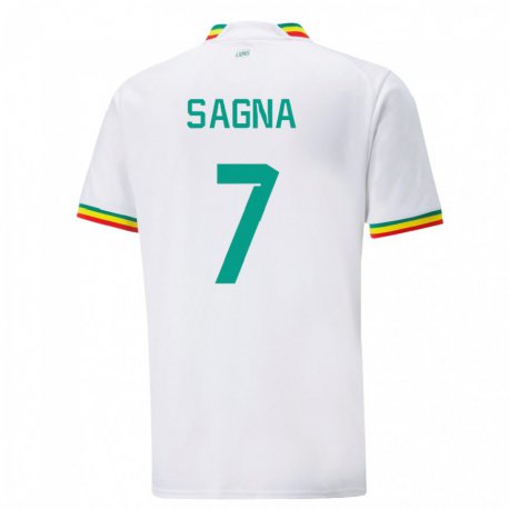 Kandiny Uomo Maglia Senegal Amadou Sagna #7 Bianco Kit Gara Home 22-24 Maglietta