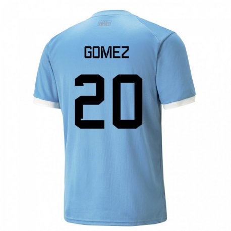 Kandiny Uomo Maglia Uruguay Luciana Gomez #20 Blu Kit Gara Home 22-24 Maglietta