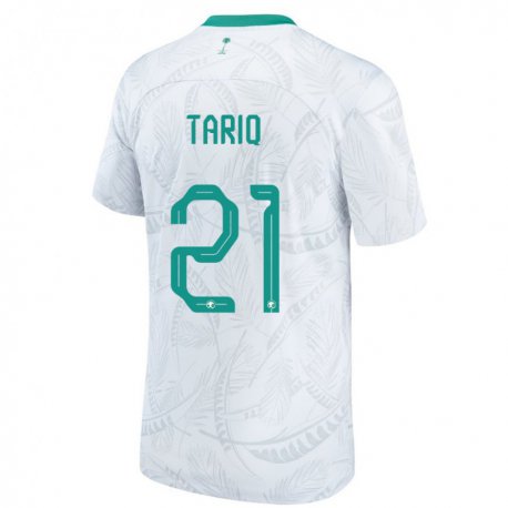 Kandiny Hombre Camiseta Arabia Saudita Juri Tariq #21 Blanco 1ª Equipación 22-24 La Camisa