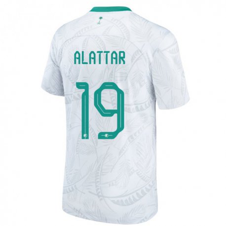 Kandiny Uomo Maglia Arabia Saudita Ramiz Alattar #19 Bianco Kit Gara Home 22-24 Maglietta