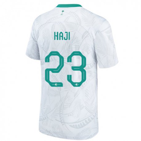 Kandiny Hombre Camiseta Arabia Saudita Talal Haji #23 Blanco 1ª Equipación 22-24 La Camisa