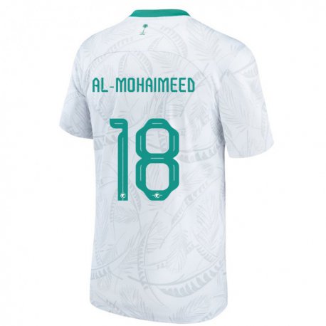 Kandiny Hombre Camiseta Arabia Saudita Samer Al Mohaimeed #18 Blanco 1ª Equipación 22-24 La Camisa