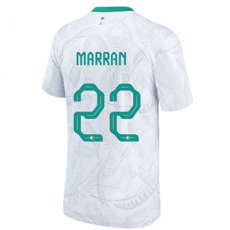 Kandiny Heren Saoedi-arabisch Mohammed Marran #22 Wit Thuisshirt Thuistenue 22-24 T-shirt België