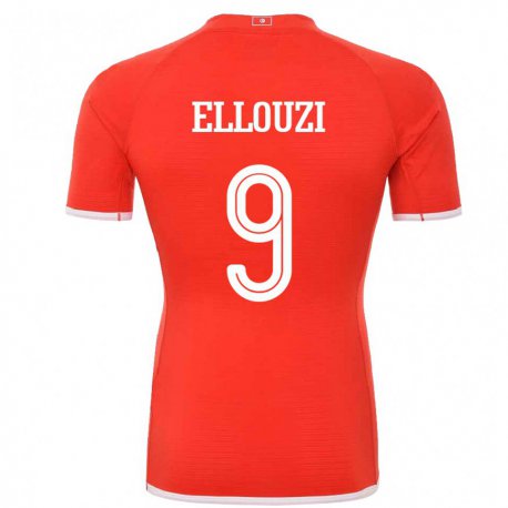 Kandiny Heren Tunesisch Sabrine Ellouzi #9 Rood Thuisshirt Thuistenue 22-24 T-shirt België