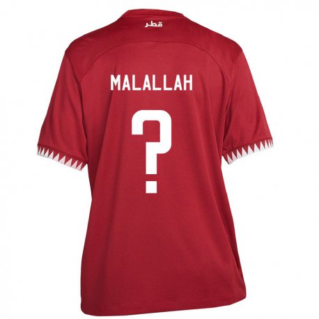 Kandiny Heren Qatarees Ali Malallah #0 Kastanjebruin Thuisshirt Thuistenue 22-24 T-shirt België