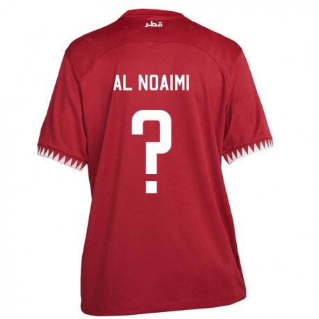 Kandiny Heren Qatarees Mohammad Al Noaimi #0 Kastanjebruin Thuisshirt Thuistenue 22-24 T-shirt