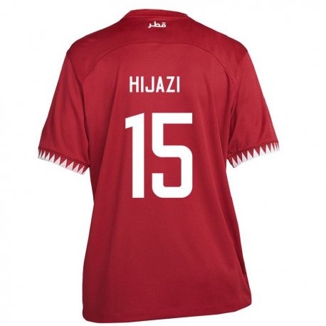 Kandiny Heren Qatarees Asalet Hijazi #15 Kastanjebruin Thuisshirt Thuistenue 22-24 T-shirt België