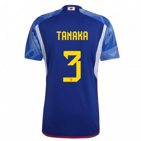 Kandiny Heren Japans Hayato Tanaka #3 Koningsblauw Thuisshirt Thuistenue 22-24 T-shirt