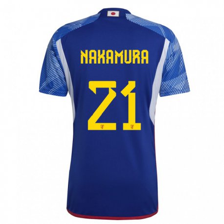 Kandiny Heren Japans Jiro Nakamura #21 Koningsblauw Thuisshirt Thuistenue 22-24 T-shirt