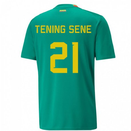 Kandiny Uomo Maglia Senegal Tening Sene #21 Verde Kit Gara Away 22-24 Maglietta