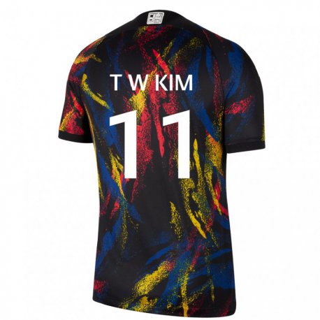 Kandiny Uomo Maglia Corea Del Sud Kim Tae Wook #11 Multicolore Kit Gara Away 22-24 Maglietta