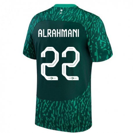 Kandiny Heren Saoedi-arabisch Saleh Alrahmani #22 Donkergroen Uitshirt Uittenue 22-24 T-shirt België