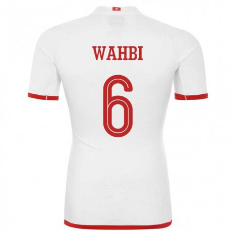 Kandiny Hombre Camiseta Túnez Gaith Wahbi #6 Blanco 2ª Equipación 22-24 La Camisa