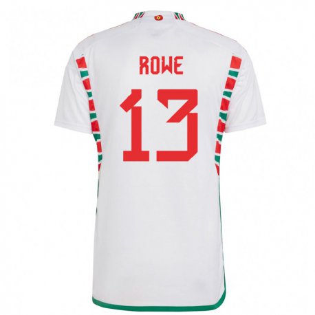 Kandiny Heren Welsh Rachel Rowe #13 Wit Uitshirt Uittenue 22-24 T-shirt