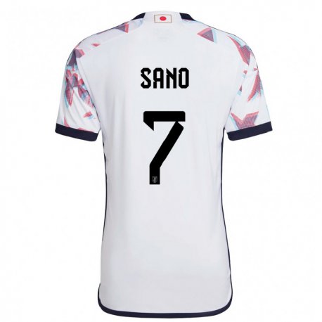 Kandiny Uomo Maglia Giappone Kodai Sano #7 Bianco Kit Gara Away 22-24 Maglietta